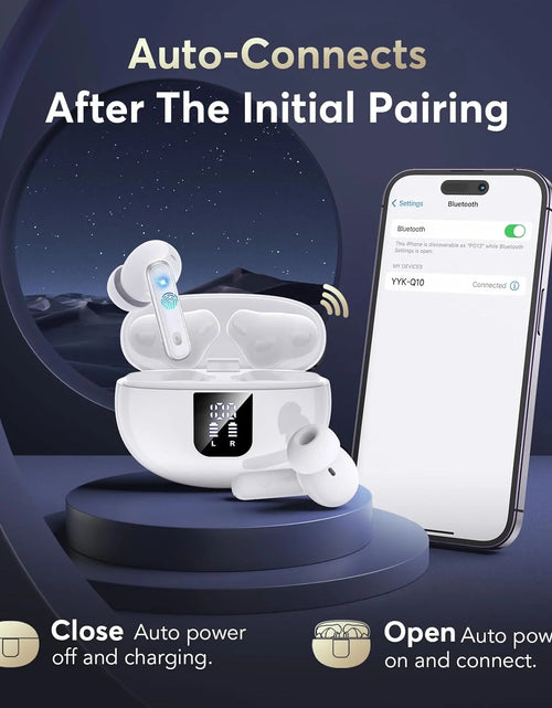 Load image into Gallery viewer, Wireless Earbud, 5.4 Bluetooth Headphones in Ear Stereo Bass Earphones Noise Cancelling Earbuds 36H Dual Mic Call, LED Display IP7 Waterproof Sport Headset for Android Ios
