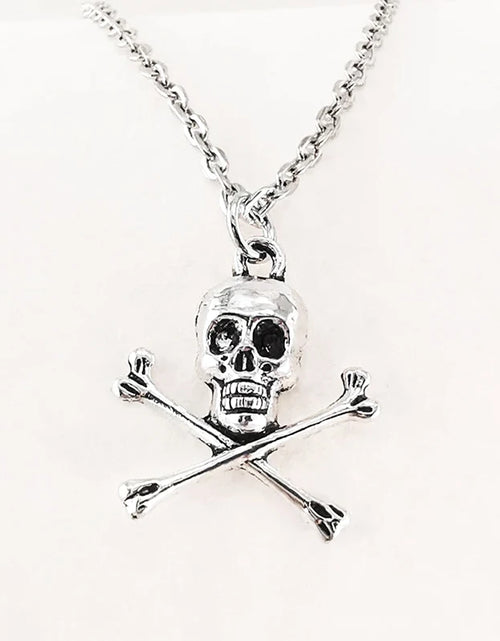 Load image into Gallery viewer, Skull Pendant Necklace for Women Men Vintage Chain Grunge Jewelry Goth Gothic Accessories Choker Y2K Aesthetic Fairy Star
