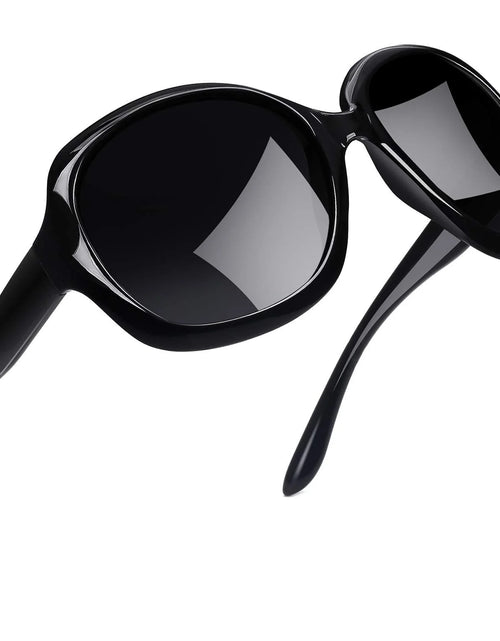 Load image into Gallery viewer, Polarized Sunglasses Womens Trendy Oversized Large Driving Sun Glasses Ladies UV Protective Big Sunnies Shades (Black)

