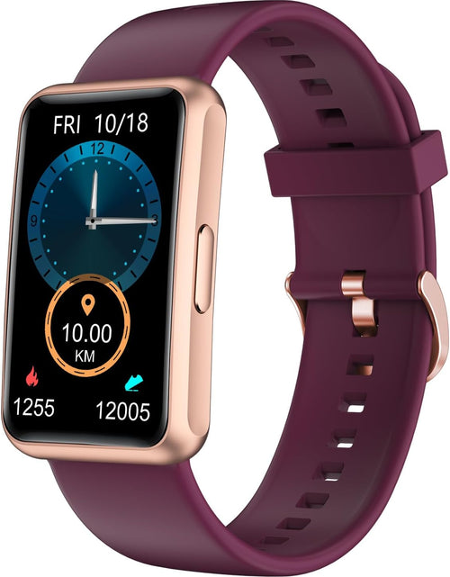 Load image into Gallery viewer, Fitness Tracker No Bluetooth No APP No Phone Needed, Fitness Watch for Men Women Parents IP68 Waterproof with Full Touch Screen Steps Calories Counter Sleep Tracker Alarm Clocks (Purple)
