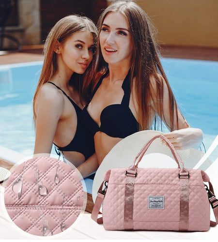 Travel Duffle Bag for Women, Sport Gym Tote Bag with Toiletry Bag, Large Carry on Overnight Bag for Women Girls Travel, Gym Bag for Labor and Delivery Bag