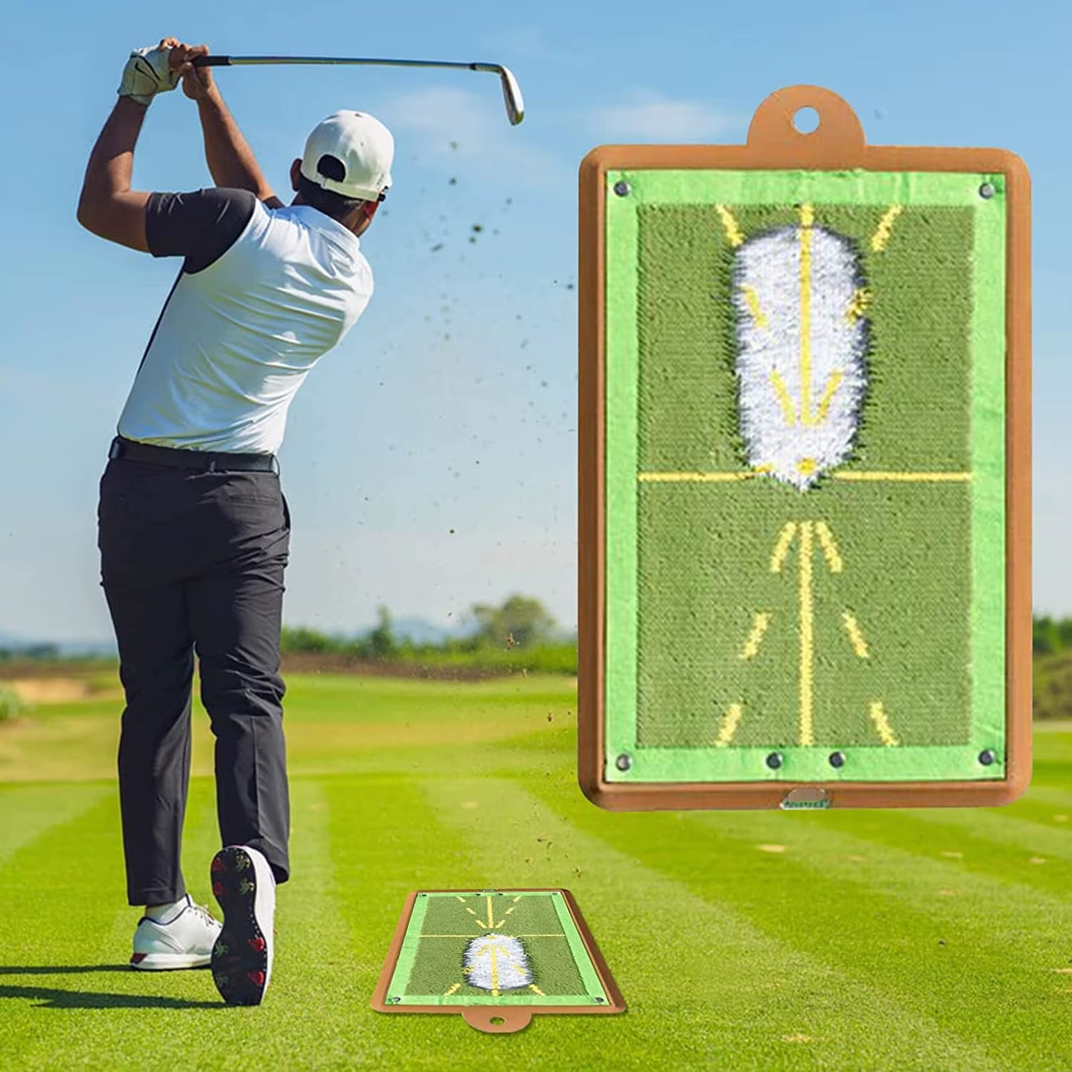 SwingPerfect Golf Training Mat – Portable Swing Detection & Impact Tracing Aid for Better Golf Shots