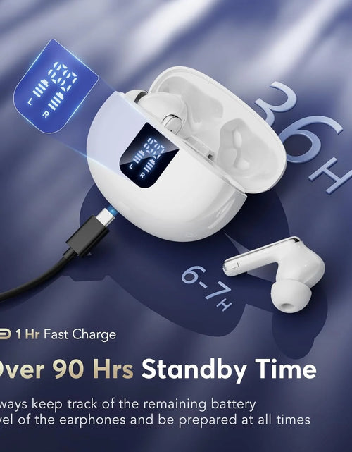 Load image into Gallery viewer, Wireless Earbud, 5.4 Bluetooth Headphones in Ear Stereo Bass Earphones Noise Cancelling Earbuds 36H Dual Mic Call, LED Display IP7 Waterproof Sport Headset for Android Ios
