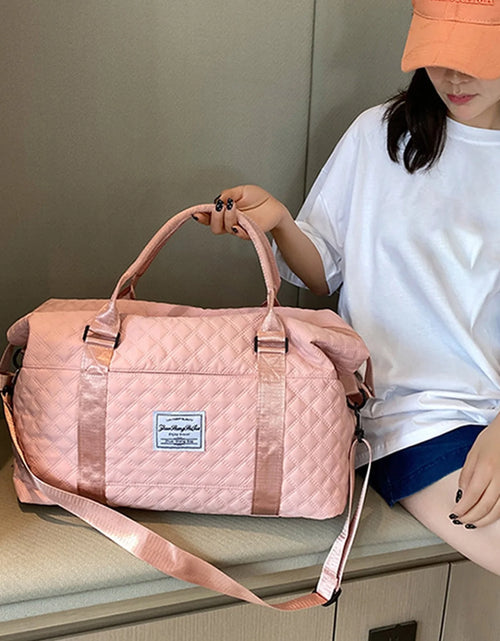 Load image into Gallery viewer, Travel Duffle Bag for Women, Sport Gym Tote Bag with Toiletry Bag, Large Carry on Overnight Bag for Women Girls Travel, Gym Bag for Labor and Delivery Bag
