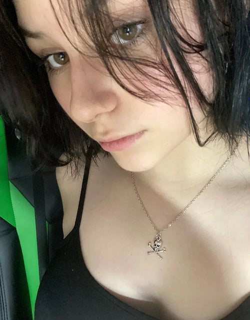 Load image into Gallery viewer, Skull Pendant Necklace for Women Men Vintage Chain Grunge Jewelry Goth Gothic Accessories Choker Y2K Aesthetic Fairy Star
