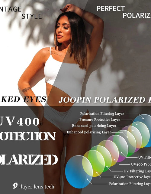 Load image into Gallery viewer, Polarized Sunglasses Womens Trendy Oversized Large Driving Sun Glasses Ladies UV Protective Big Sunnies Shades (Black)
