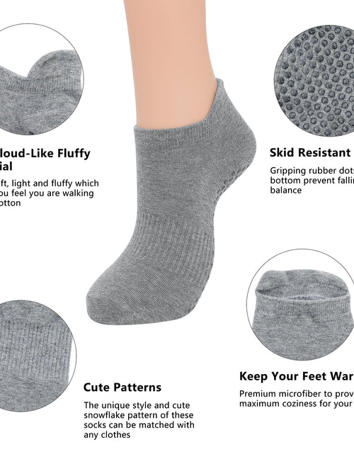 Load image into Gallery viewer, Women&#39;S Non Slip Socks Grip Socks for Women Pilates Towless Grippy Cotton Yoga Socks 3 Pairs
