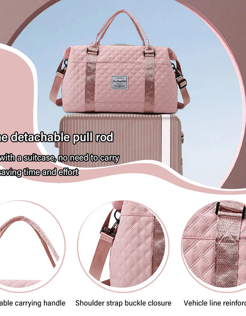 Load image into Gallery viewer, Travel Duffle Bag for Women, Sport Gym Tote Bag with Toiletry Bag, Large Carry on Overnight Bag for Women Girls Travel, Gym Bag for Labor and Delivery Bag
