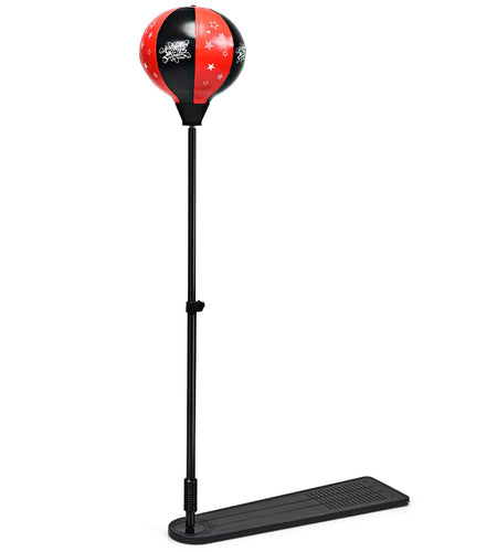 Kids Punching Bag W/ Adjustable Stand Boxing Gloves Boxing Set Kids Boys Girls