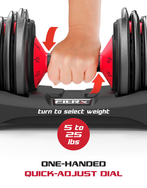 Load image into Gallery viewer, Adjustable Dumbbells 2-Pack, 25Lb Smartbell Dumbbell Set with 9-In-1 Quick-Select Weights, 2.5Lb Increments for Home Gym
