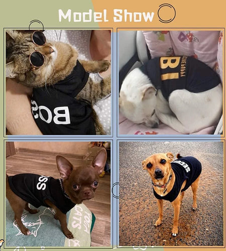 4 Packs Dog Shirts for Small Dog,  Pet T-Shirts Clothes Vest for Puppy Boy Girl S