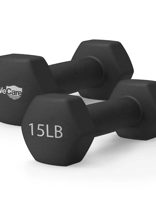 Load image into Gallery viewer, Fitness, 15Lb Neoprene Dumbbell, Pair - Black
