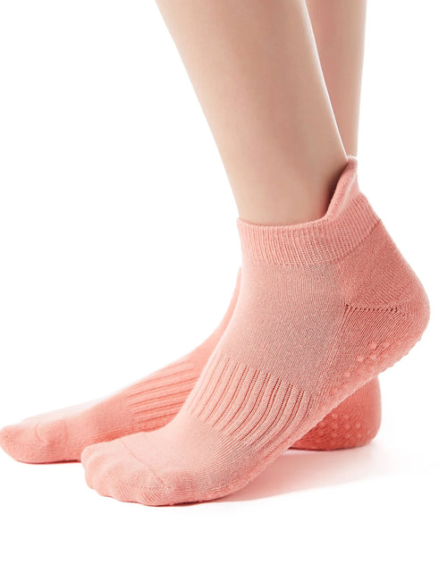 Load image into Gallery viewer, Women&#39;S Non Slip Socks Grip Socks for Women Pilates Towless Grippy Cotton Yoga Socks 3 Pairs
