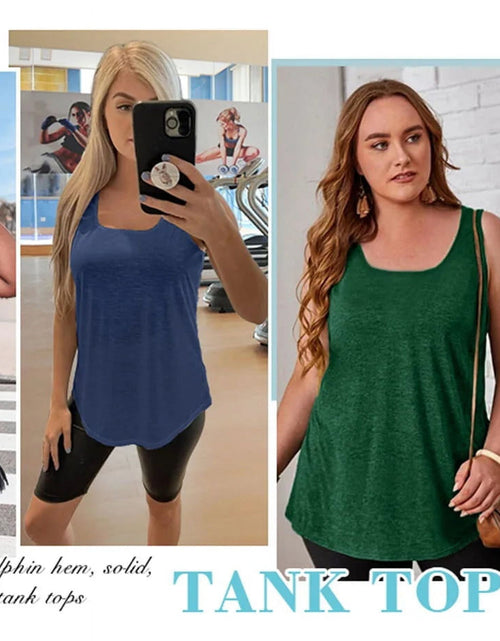 Load image into Gallery viewer, Summer Womens Tank Tops U Neck Casual Flowy Sleeveless Shirts for Women
