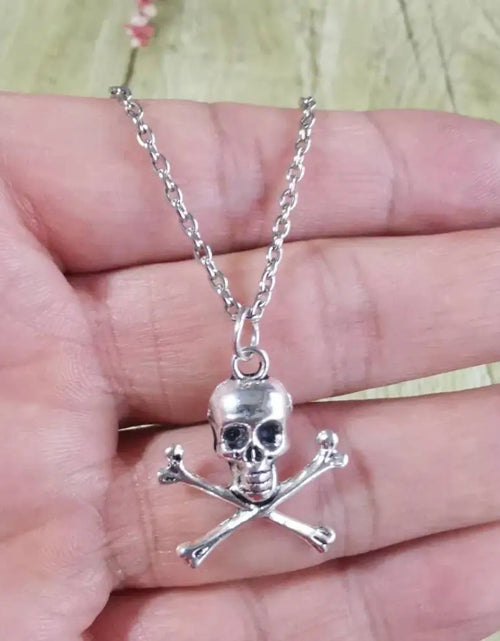 Load image into Gallery viewer, Skull Pendant Necklace for Women Men Vintage Chain Grunge Jewelry Goth Gothic Accessories Choker Y2K Aesthetic Fairy Star
