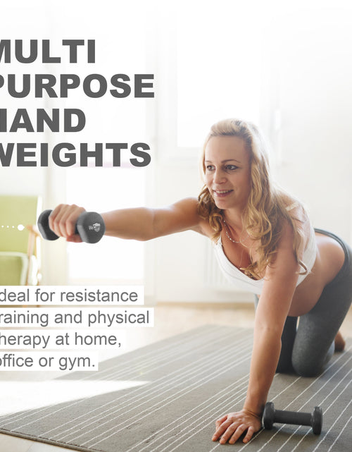 Load image into Gallery viewer, Fitness, 15Lb Neoprene Dumbbell, Pair - Black
