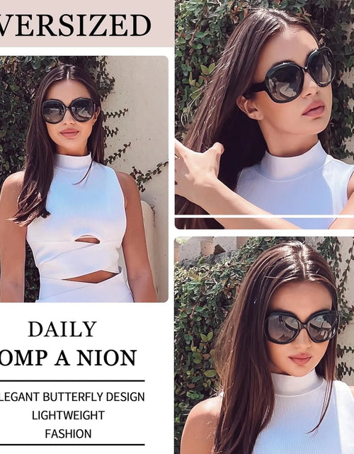 Load image into Gallery viewer, Polarized Sunglasses Womens Trendy Oversized Large Driving Sun Glasses Ladies UV Protective Big Sunnies Shades (Black)
