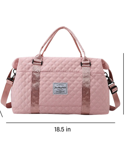 Load image into Gallery viewer, Travel Duffle Bag for Women, Sport Gym Tote Bag with Toiletry Bag, Large Carry on Overnight Bag for Women Girls Travel, Gym Bag for Labor and Delivery Bag
