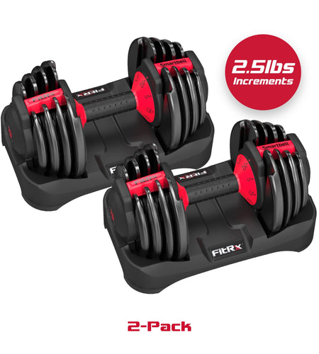 Adjustable Dumbbells 2-Pack, 25Lb Smartbell Dumbbell Set with 9-In-1 Quick-Select Weights, 2.5Lb Increments for Home Gym