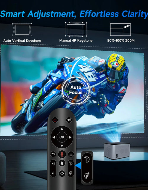 Load image into Gallery viewer, Auto Focus Smart Projector Android11 4K 580ANSI Full Wifi6 BT5.0 Allwinner H713 Voice Control Home Cinema Theater HY350
