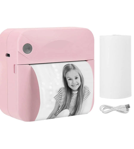 Mini Printer,  Bluetooth Pocket Thermal Printer Inkless Portable Sticker Printer Compatible with Ios and Android, Wireless Photo Printer for Printing Label, Journal, Study Notes, Memo, Photos