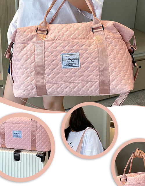 Load image into Gallery viewer, Travel Duffle Bag for Women, Sport Gym Tote Bag with Toiletry Bag, Large Carry on Overnight Bag for Women Girls Travel, Gym Bag for Labor and Delivery Bag
