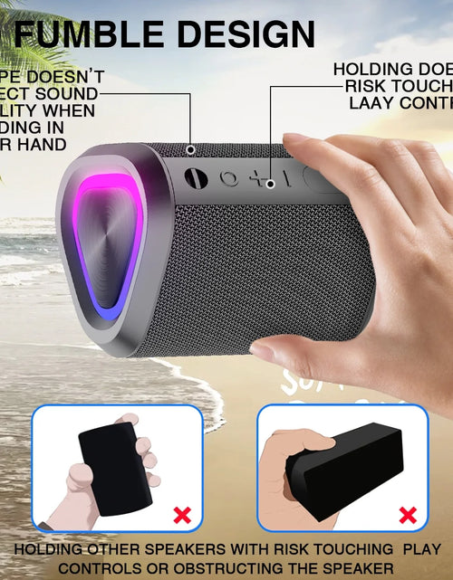 Load image into Gallery viewer, Bluetooth Speaker, 24H Playtime Portable Wireless Bluetooth 5.0 Speaker with Stereo Bass, up to 100 Ft Bluetooth Range, IPX7 Waterproof Mini Bluetooth Speaker
