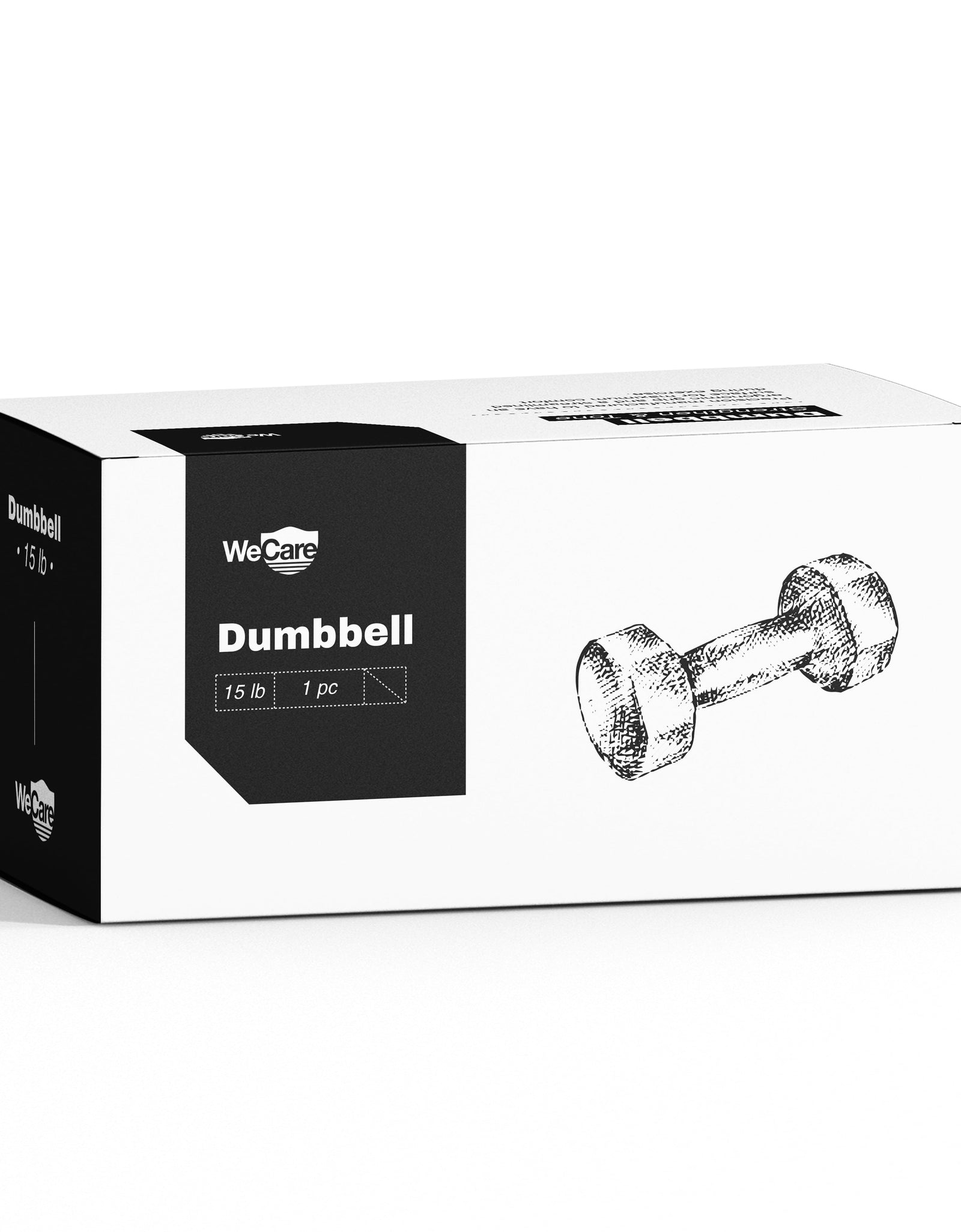 Fitness, 15Lb Neoprene Dumbbell, Pair - Black