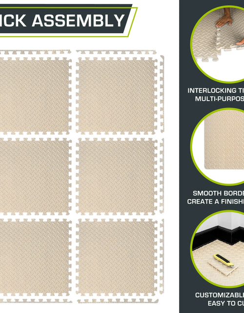 Load image into Gallery viewer, Puzzle Exercise Mat, 1/2&quot; Thick EVA Foam Interlocking Tiles
