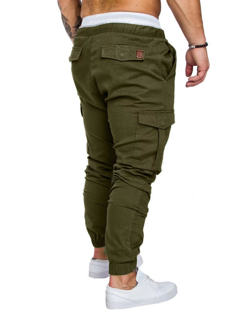 Load image into Gallery viewer, Mens Fashion Joggers Sports Pants Casual Cotton Cargo Pants Gym Sweatpants Trousers Mens Long Pants with Pocket

