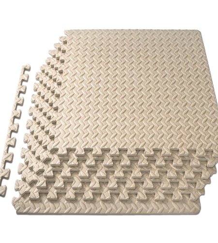 Puzzle Exercise Mat, 1/2" Thick EVA Foam Interlocking Tiles